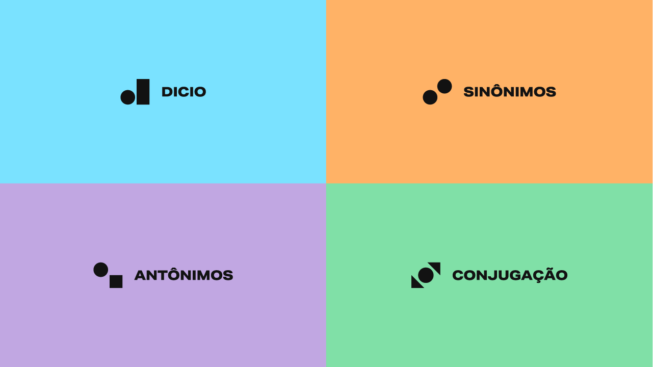 Rebranding das marcas Dicio, Sinônimos, Antônimos e Conjugação Novo Logo